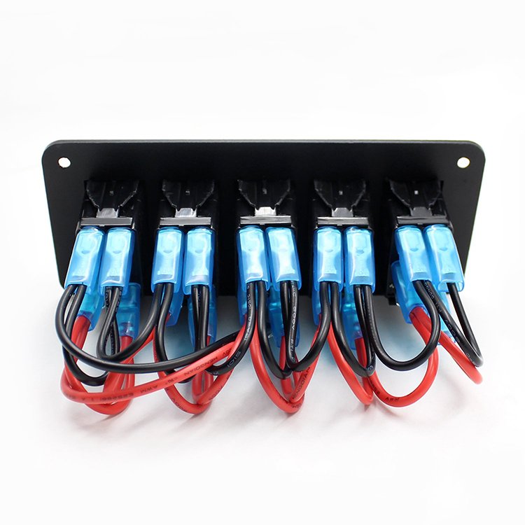 12V 5 Gang Rocker Boat Marine 12V 24V Switch Panel Boat Switch Panel RV Yacht Accessories Car Switch Panel