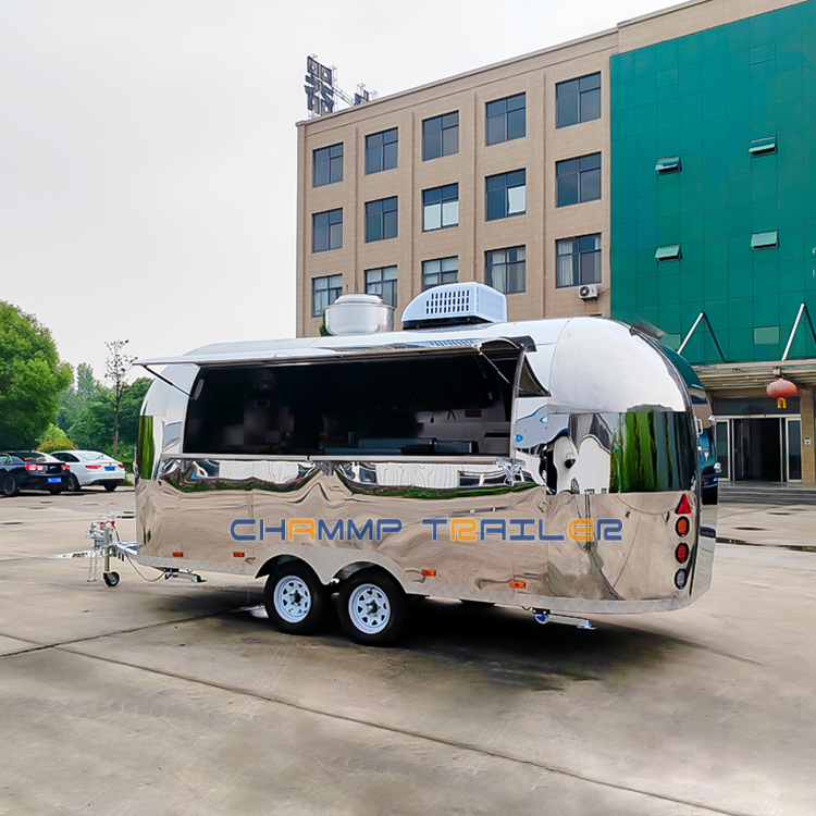New Type Street Food Trailer for Selling Coffee Van Catering Cart Burgers Ice Cream BBQ Bus Mobile Food Truck Customized