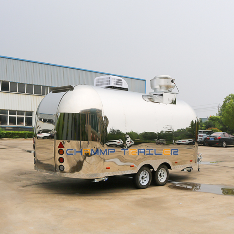 New Type Street Food Trailer for Selling Coffee Van Catering Cart Burgers Ice Cream BBQ Bus Mobile Food Truck Customized