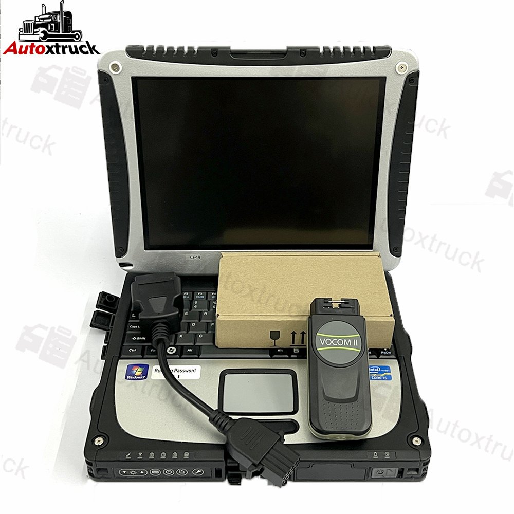 CF 19 Laptop for vol-voVOCOM II Mini Adapter 88894200 and Diagnostic Cables Truck Excavator Diagnostic Tool