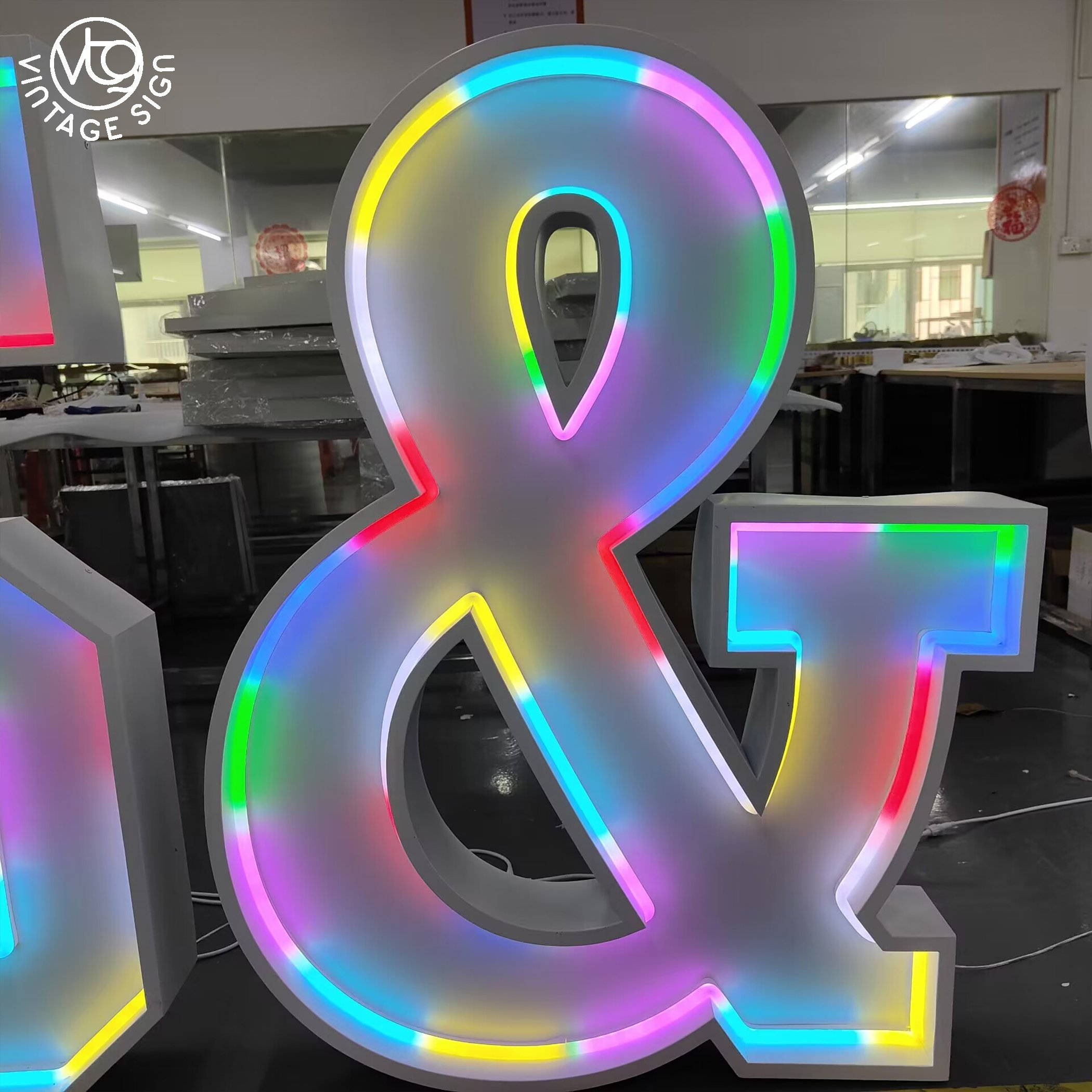 Outdoor Signboard Love Numbers With Lights Decoration Neon Sign Custom Logo Giant Marquee Letters Grad Signage
