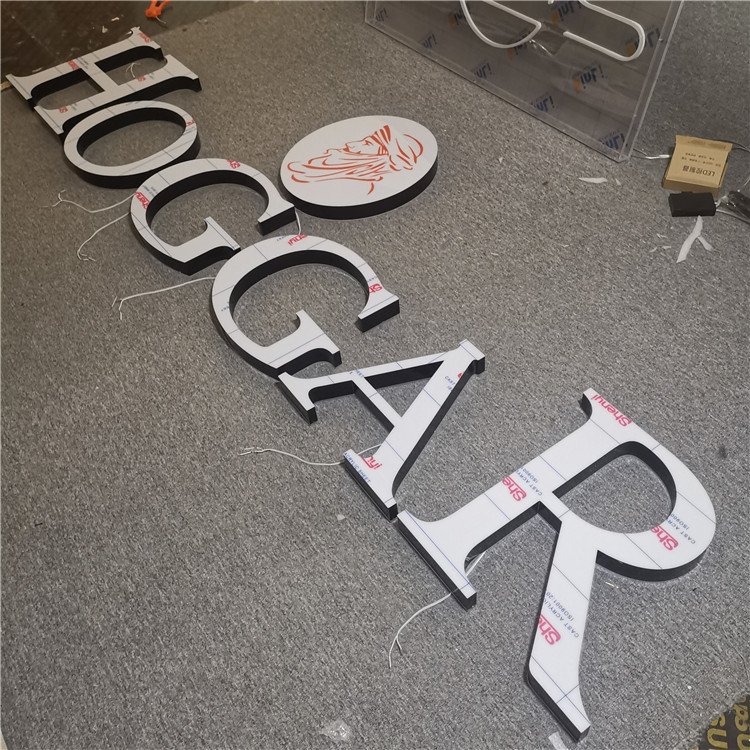 Advertising Shop Name Designs Led Front&backlit Letter Lights Sign Brand Name for Building Sign