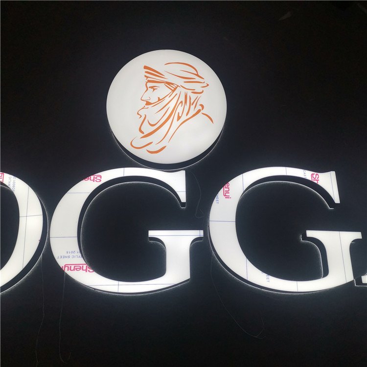Advertising Shop Name Designs Led Front&backlit Letter Lights Sign Brand Name for Building Sign