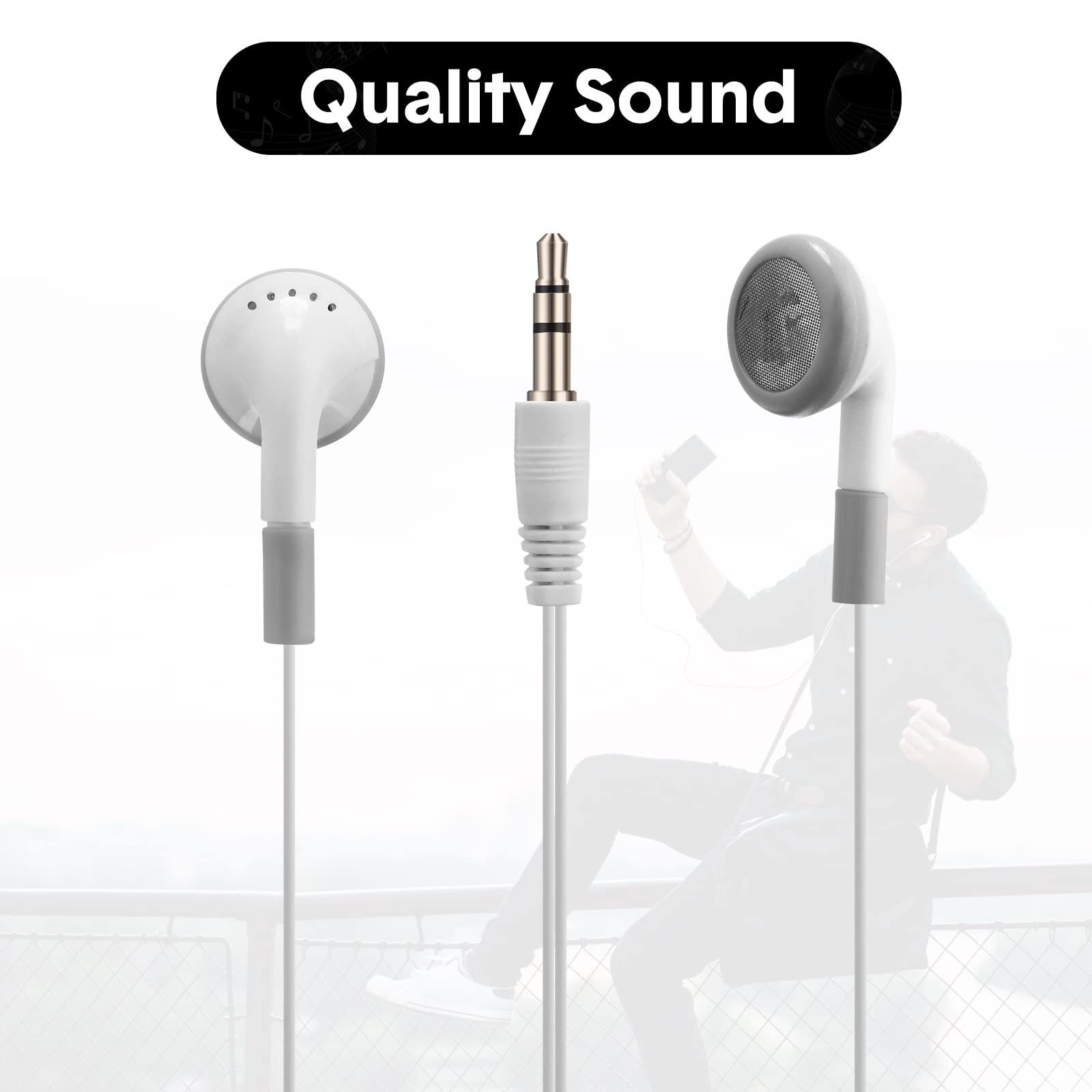 Low Price Disposable Earbuds Aviation Bus Headset Noise Cancelling 15 mm Disposable Wired Mono Earphones