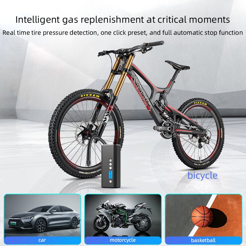 High Quality Portable 12v 150psi Car Air Pump Type Compressor Inflator With Led Light Metal