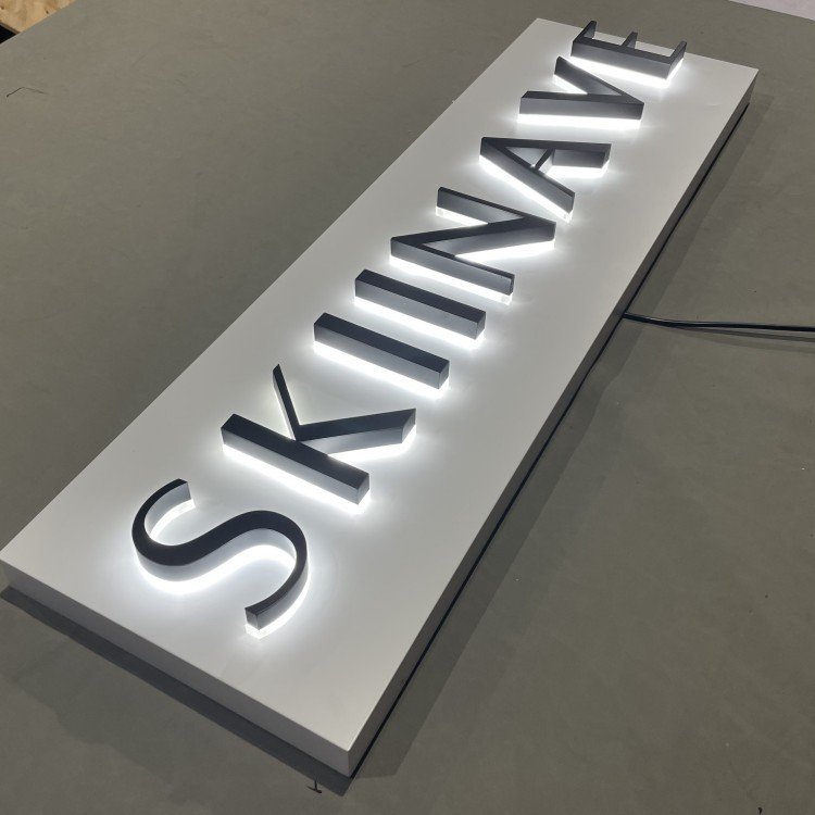 Business Illuminate Office Door Signs Led Channel Letter Sign Indoor Back Light logo Sign Acrylic Black for Store
