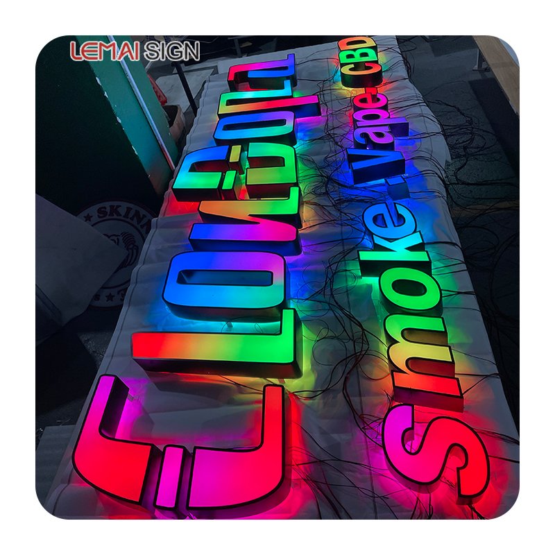 Hot Sale Office 3D Letter LED Acrylic Sign for Shop logo Acrylic Metal Channel Letter Advertising Sign