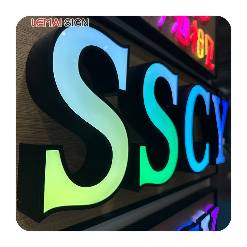 Hot Sale Office 3D Letter LED Acrylic Sign for Shop logo Acrylic Metal Channel Letter Advertising Sign