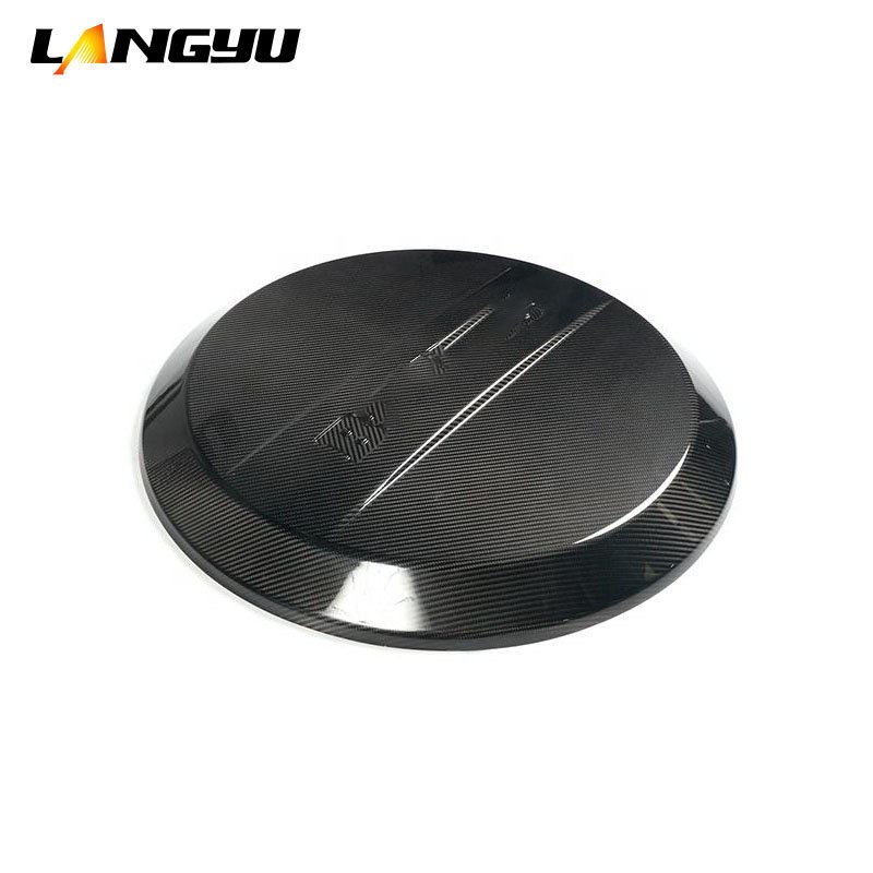 Langyu Car Exterior Accessories Dry Carbon Fiber Wheel Cover for Mercedes Benz W464 G Class Bra-bus Style Spare Tire Cover
