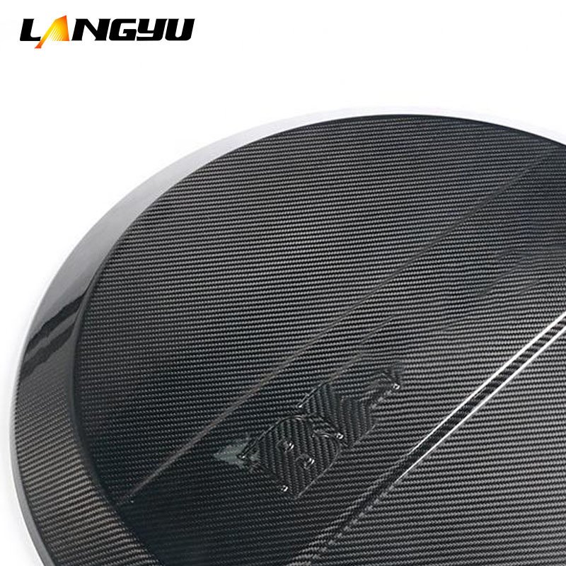 Langyu Car Exterior Accessories Dry Carbon Fiber Wheel Cover for Mercedes Benz W464 G Class Bra-bus Style Spare Tire Cover