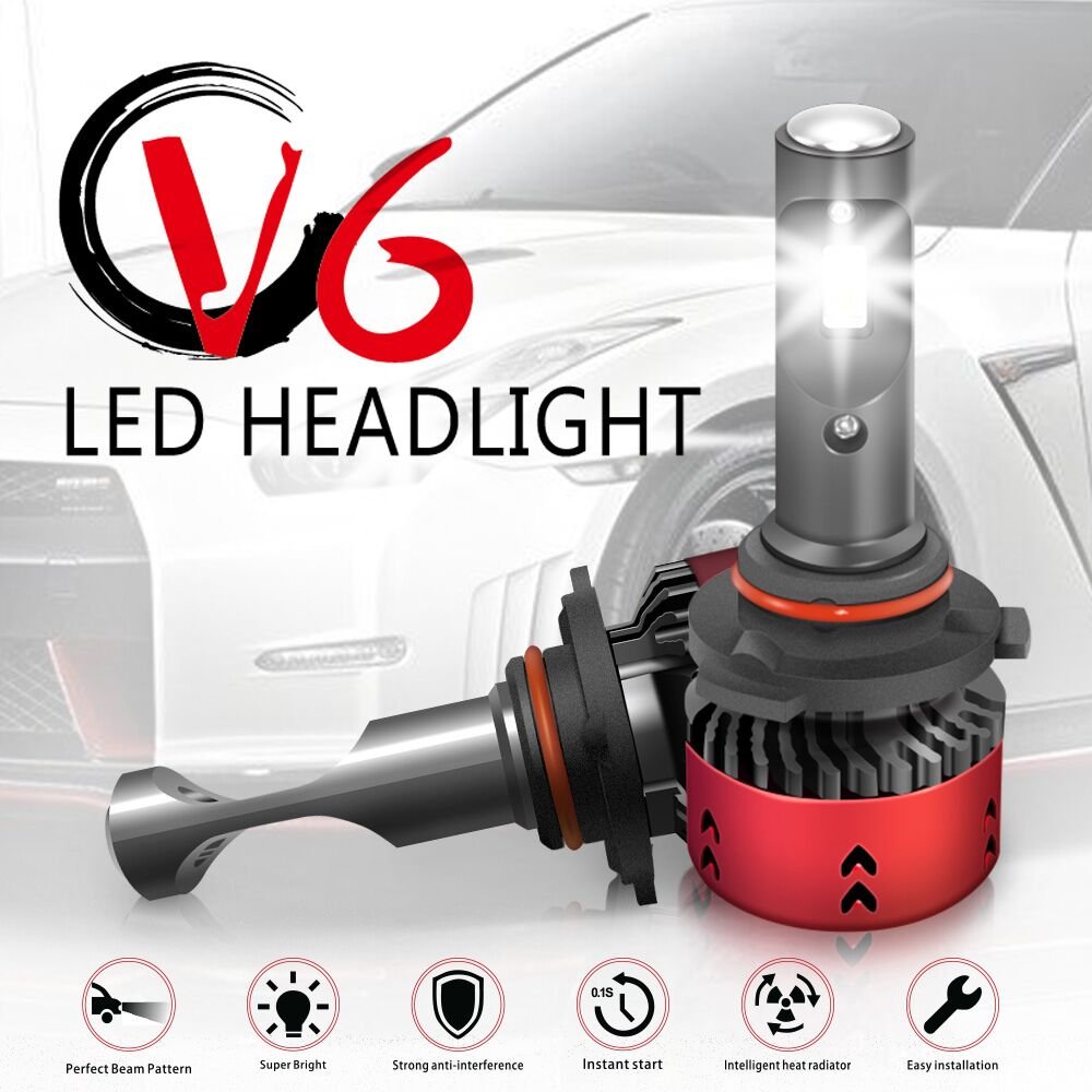 Super Bright Auto Lighting System Car LED Headlight Bulb H11 H7 H4 H13 9005 HB3 9006 HB4 70W Auto LED Bulbs Headlights V6