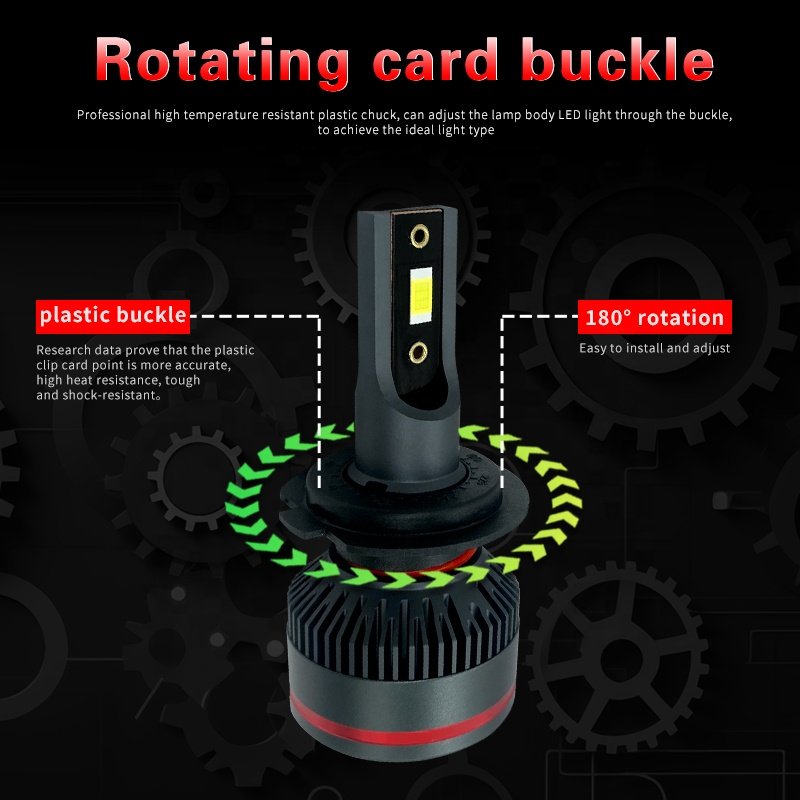 New Design High Power 76w 7400LM Car Bulbs Led Canbus H4 H1 H11 Led Headlight H7