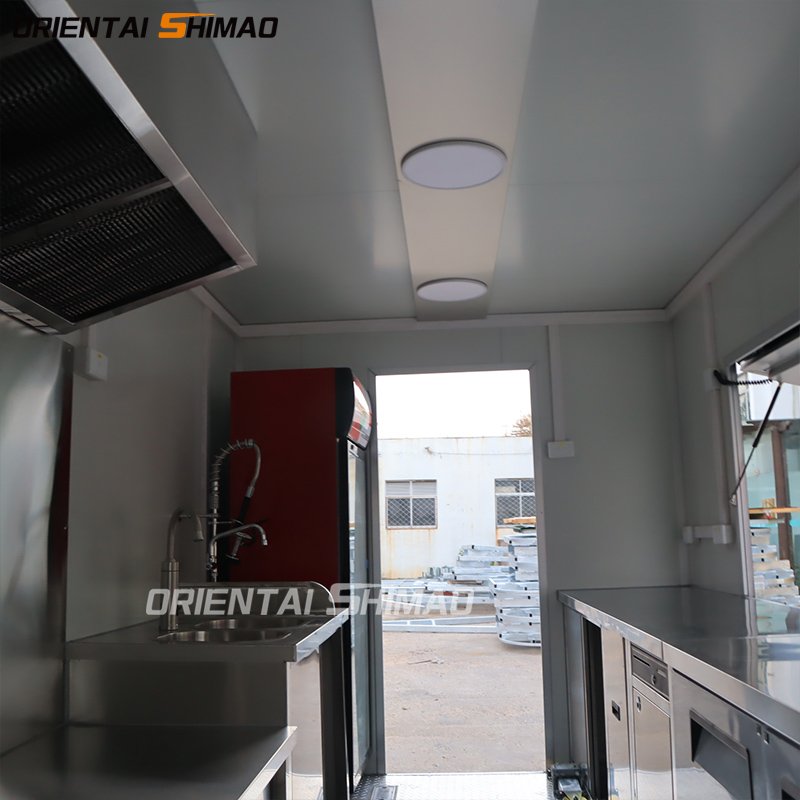 New Multifunctional Mobile Chinese Food Truck Cooffee Trucks With Frozen Yogurt Machine