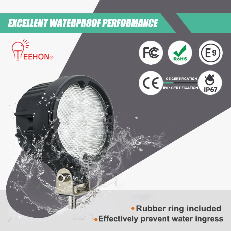 Tractors 27W Oval LED Work Light 6000k Spot/flood Bus Lighting Systems LED Work Lamp for Truck,Car,Forklift