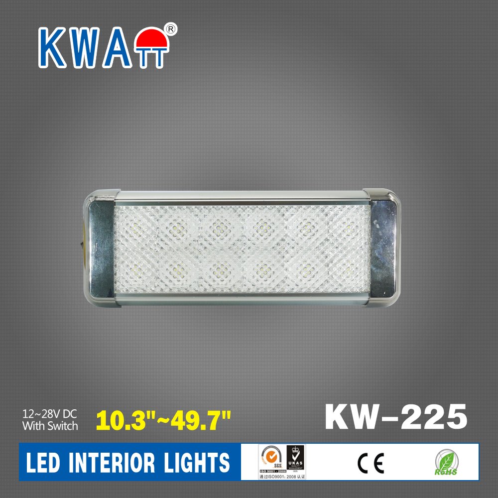 Factory Modern High Quality Newest 12-24V Rectangle Vehicle Car 12pcs LED Interior Lights for CarS,Cabin,RV With CE RoHS
