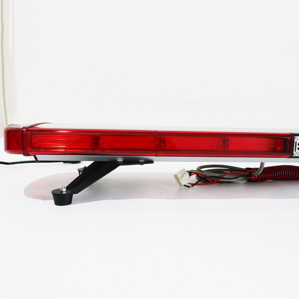 New COB Red Blue Strobe Warning Light Bar 120cm 47'' Security Beacon Light LED Safety Lightbar For Truck Ambulance Siren Speaker