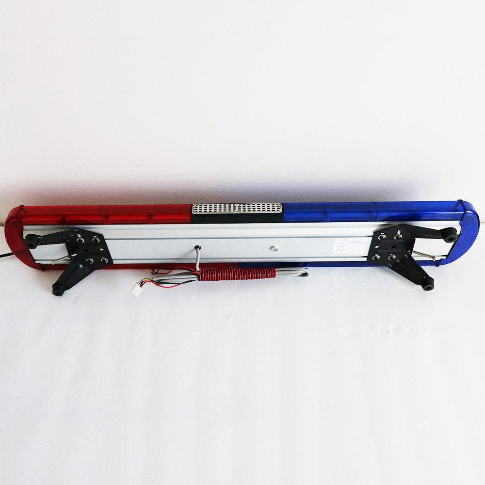 New COB Red Blue Strobe Warning Light Bar 120cm 47'' Security Beacon Light LED Safety Lightbar For Truck Ambulance Siren Speaker
