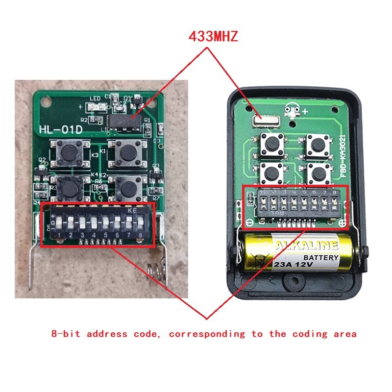 433.92Mhz RF Remote Control Pull Switch Encoding Remote Control Motor Sliding Door Operator