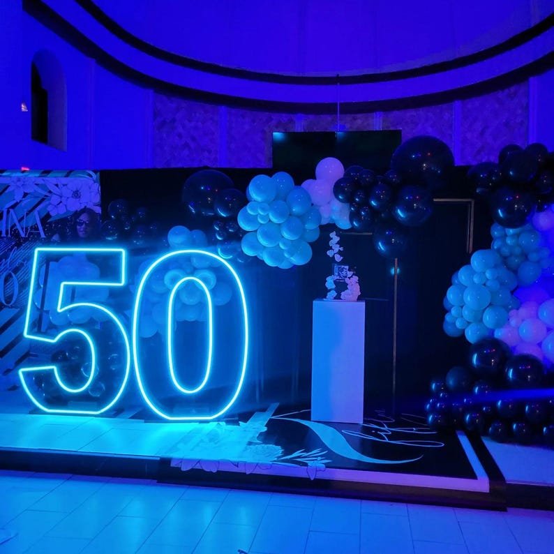 Custom Neon Numbers Led Signs Standing No Moq Led Logo Letters Sign Custom Large Flex Neon Numbers for Party