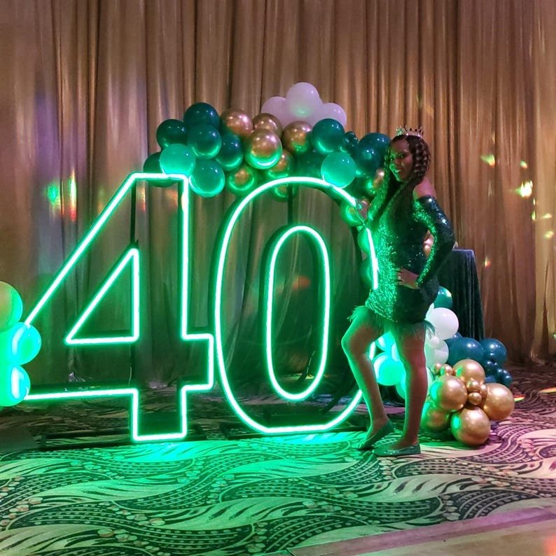 Custom Neon Numbers Led Signs Standing No Moq Led Logo Letters Sign Custom Large Flex Neon Numbers for Party
