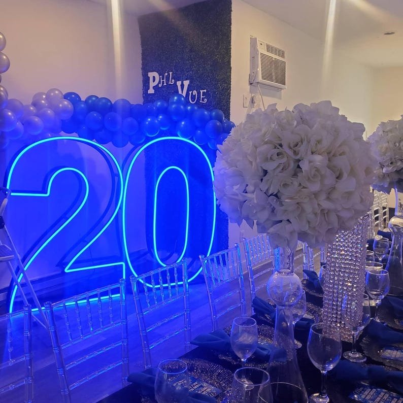 Custom Neon Numbers Led Signs Standing No Moq Led Logo Letters Sign Custom Large Flex Neon Numbers for Party