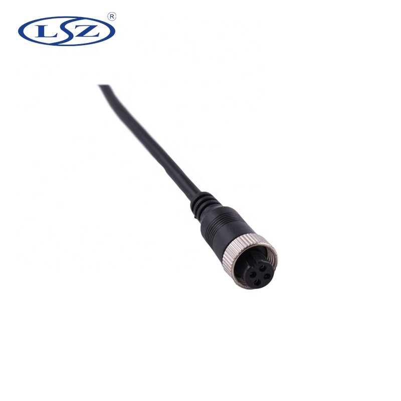LSZ Truck Van Train Bus Trailer RV Camera Adapter Line MDVR Accessories Transfer 4 Pin Aviation Female Connector Cable