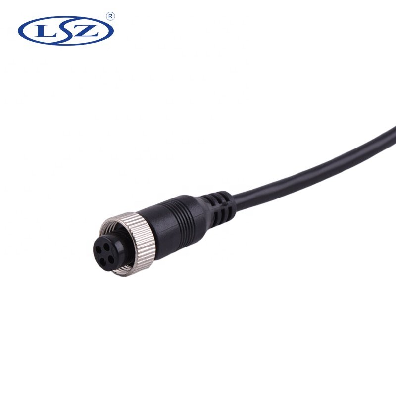 LSZ Truck Van Train Bus Trailer RV Camera Adapter Line MDVR Accessories Transfer 4 Pin Aviation Female Connector Cable
