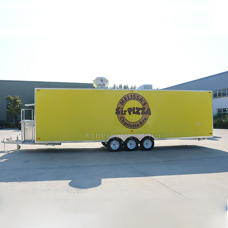 Robetaa New Type Street Food Trailer for Selling Coffee Van Catering Cart Burgers Fries Ice Cream BBQ Bus Mobile Food Truck