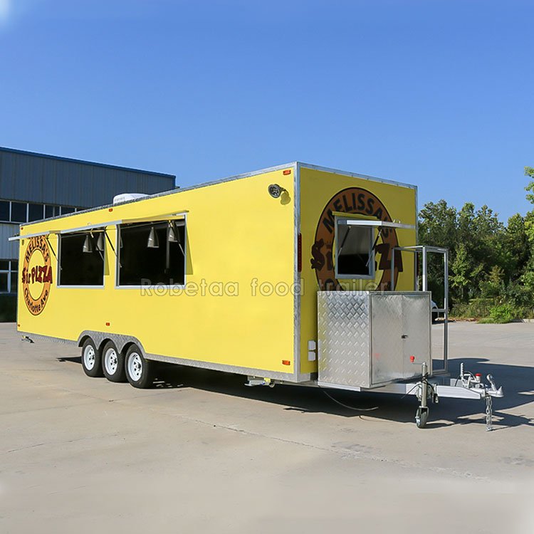 Robetaa New Type Street Food Trailer for Selling Coffee Van Catering Cart Burgers Fries Ice Cream BBQ Bus Mobile Food Truck