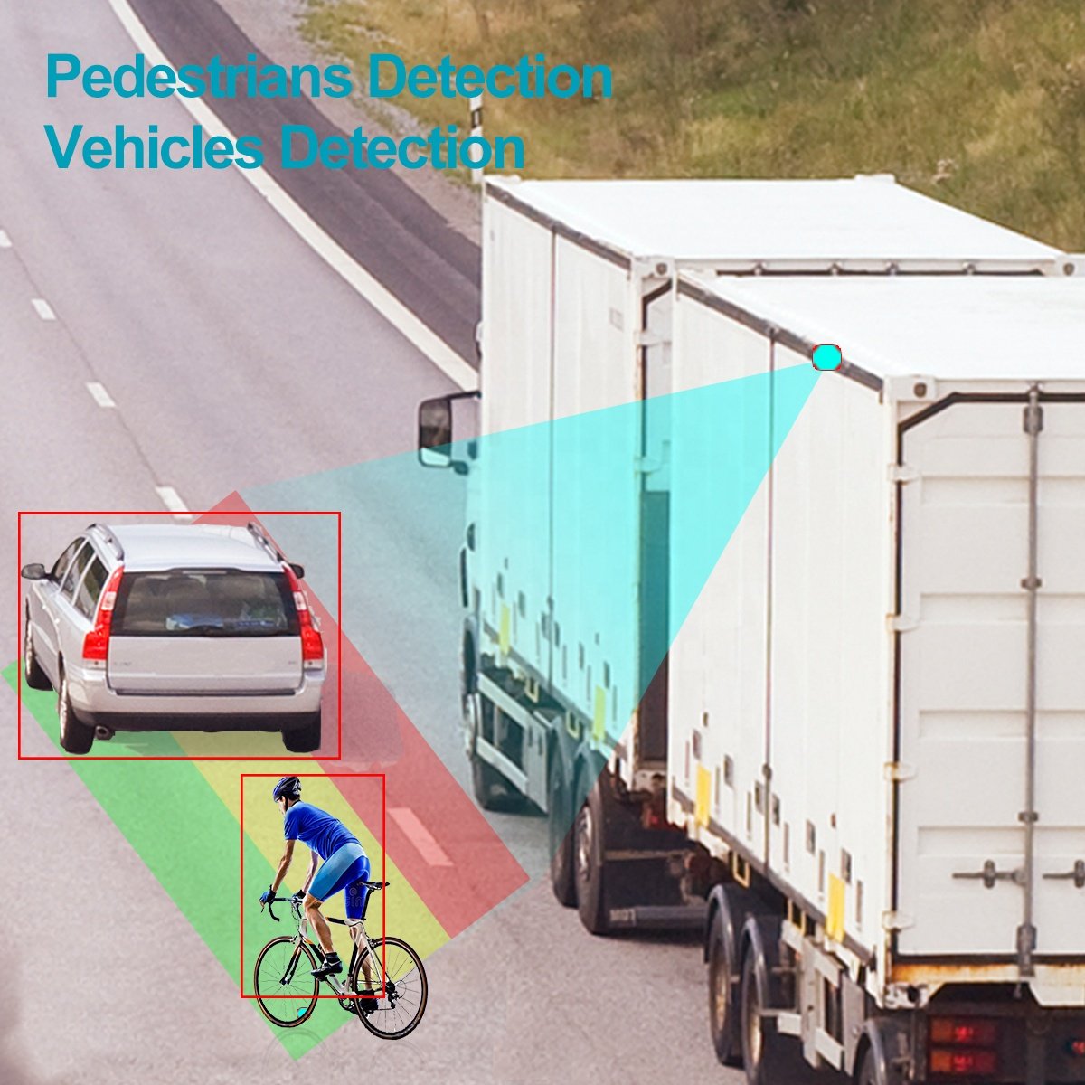 STONKAM New Design Bus AI Pedestrian Detection Camera Blind Spot Detection System Which Can Detect Pedestrian and Vehicles