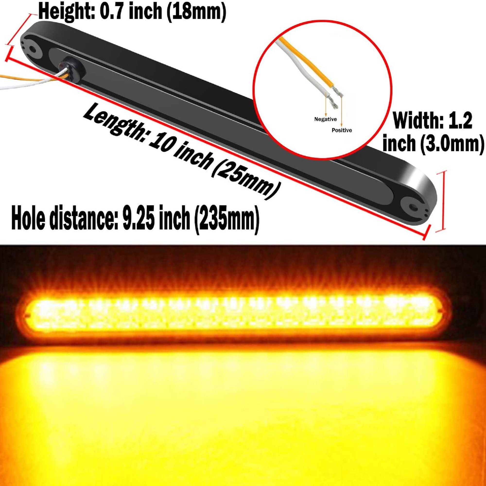 12V 24V LED Bar Stop Turn Tail Lights Red Trailer Brake Tail Light Waterproof Brake Strip for Offroad Truck RV UTV ATV
