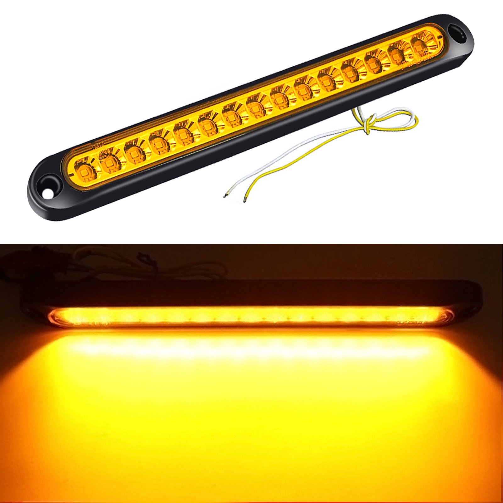 12V 24V LED Bar Stop Turn Tail Lights Red Trailer Brake Tail Light Waterproof Brake Strip for Offroad Truck RV UTV ATV
