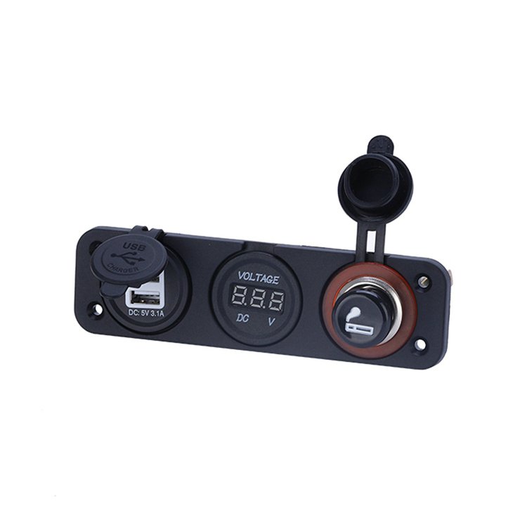 3 Gang USB Automobile Cigarette Lighter Socket Distributor 12V Charger Power Adapter Socket Accessories