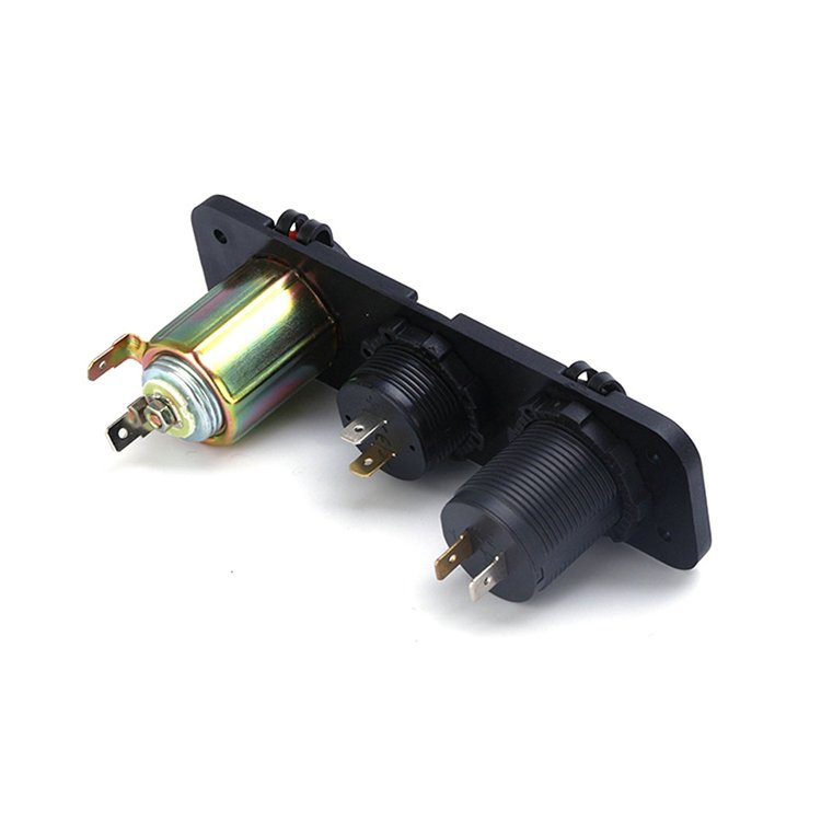 3 Gang USB Automobile Cigarette Lighter Socket Distributor 12V Charger Power Adapter Socket Accessories