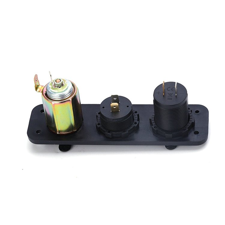 3 Gang USB Automobile Cigarette Lighter Socket Distributor 12V Charger Power Adapter Socket Accessories