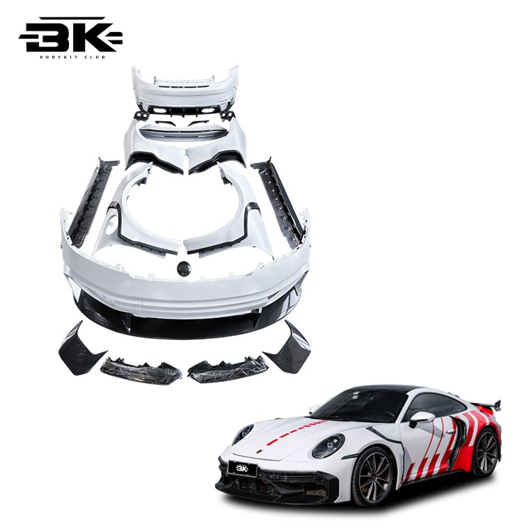 911 992 Carrera Upgrade Bra-Bus 900 Rocket R Style Bodykit Half Carbon Dry Carbon Full Body Parts Front Rear Bumper For Porsche