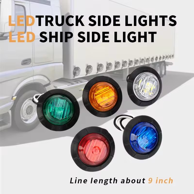 Superbleds Wholesale 3/4 In' Round LED Light Front Rear Side Marker Indicators Light for Truck Car Bus Trailer Van Caravan Boat