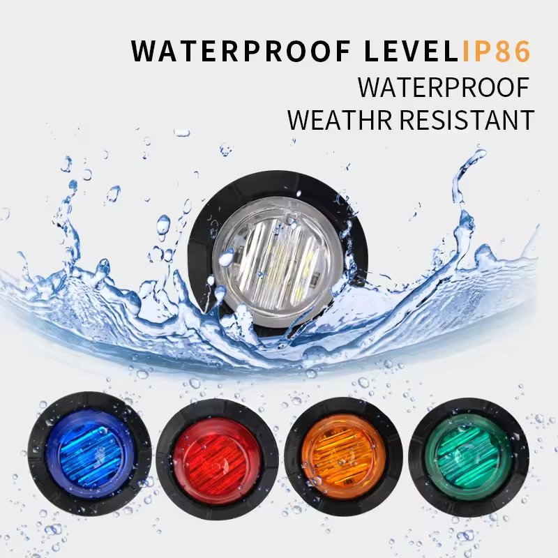 Superbleds Wholesale 3/4 In' Round LED Light Front Rear Side Marker Indicators Light for Truck Car Bus Trailer Van Caravan Boat