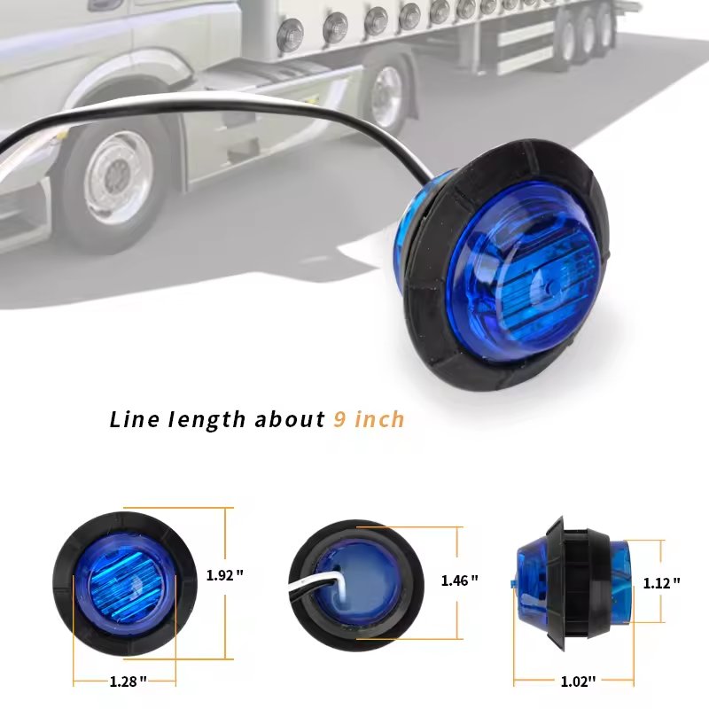 Superbleds Wholesale 3/4 In' Round LED Light Front Rear Side Marker Indicators Light for Truck Car Bus Trailer Van Caravan Boat