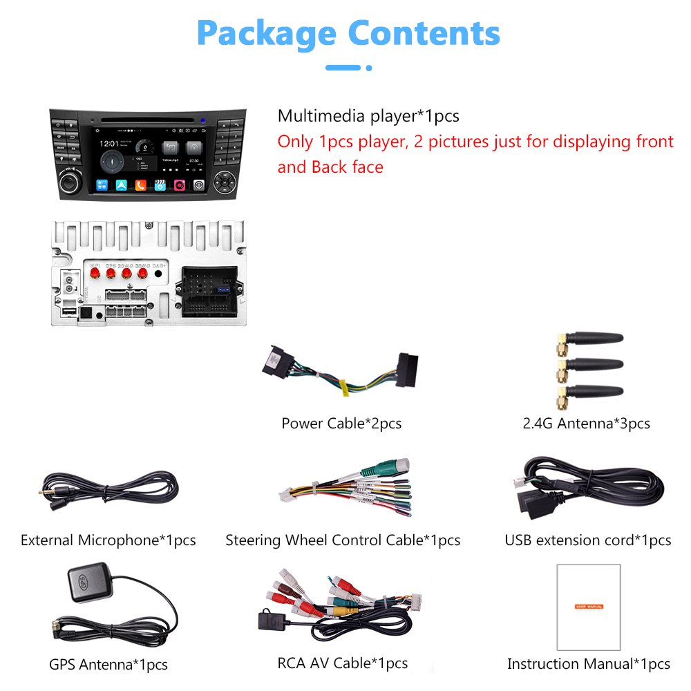 Multimedia System GPS Car Gps for Benz Android 12 4+64 E Class W211 2002-2009