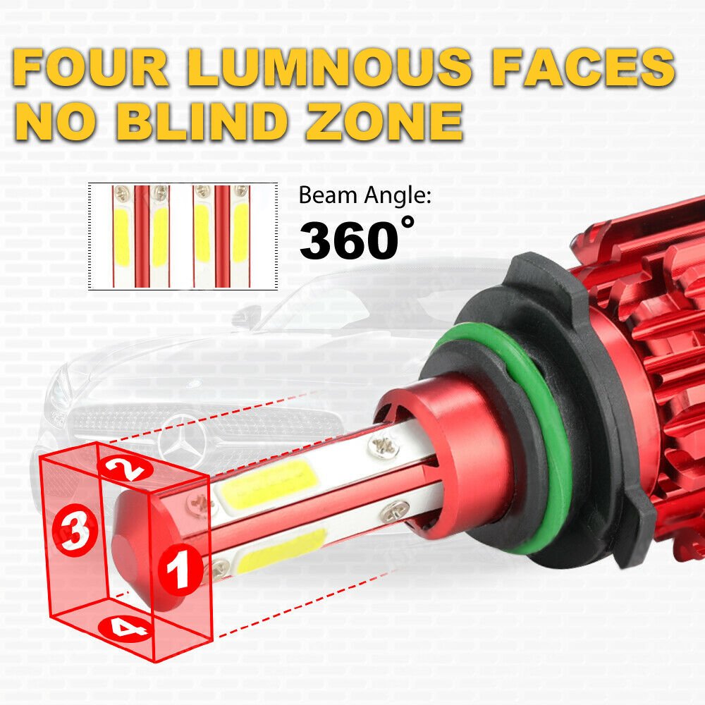 X18 COB Auto H7 H8 H9 H11 LED Car Bus 9005 9006 9012 5202 6000K LED Bulb 8000LM Led Headlight Bulbs Headlamps Head Light Lamp