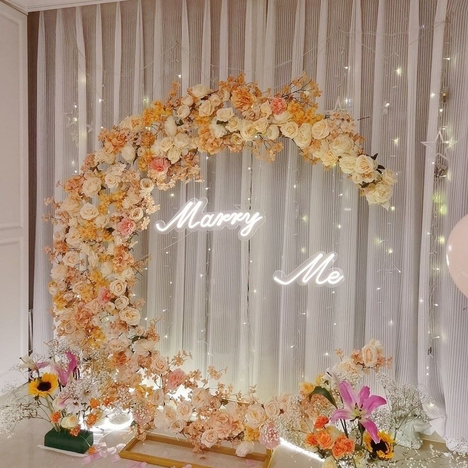 Cailemeng Will You Marry Me Custom Wedding Perfect Proposal & Party Decor Personalized Gift Home Wall Art Bedroom Neon Sign
