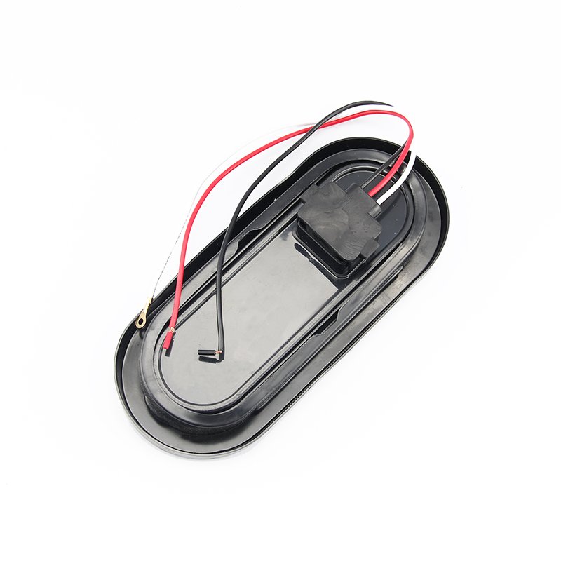 6" Oval LED Tail Light W/Surface Mount Grommets Plugs Waterproof Stop Turn Brake Reverse Running Lights for RV Truck Trailer