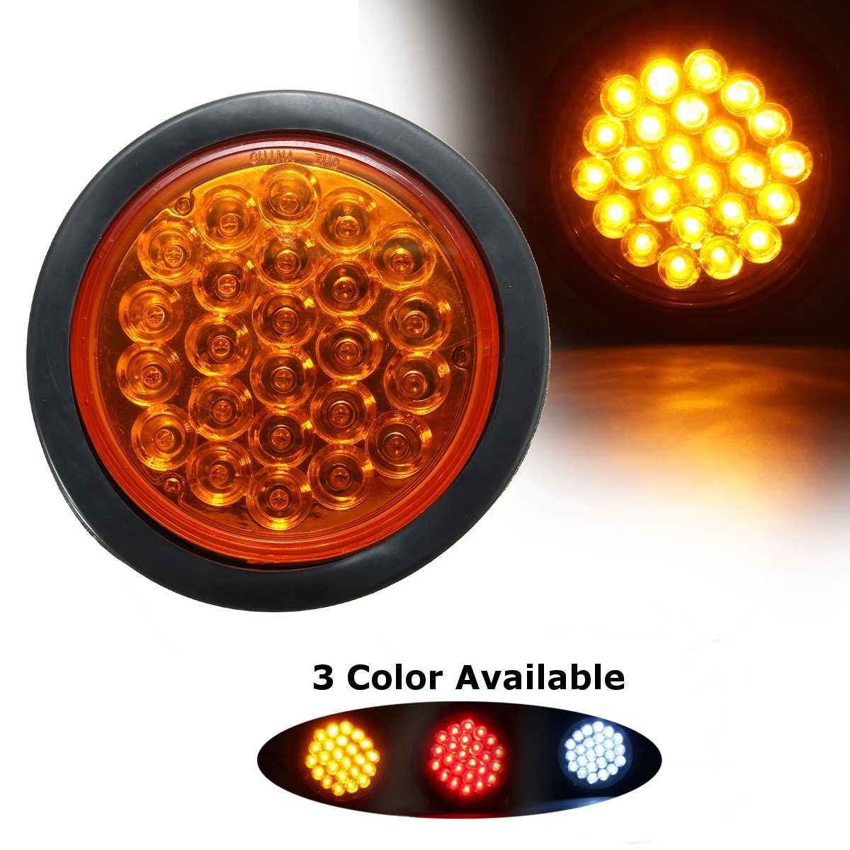 4 Inch Round LED Tail Light for Car Bus Trailer Truck with Rubber Ring
