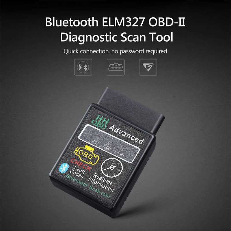 OBD2 HH OBD ELM327 V2.1 OBD2 OBDII CAN BUS Check Engine Car Auto Diagnostic Scanner Tool Interface Adapter for Android
