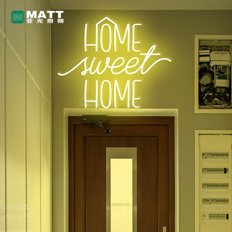 Matt Dropshipping Home Sweet Home Neon Sign Led Neon Light Sign USB Dimmable Neon Lights for Home Bedroom House Decoration