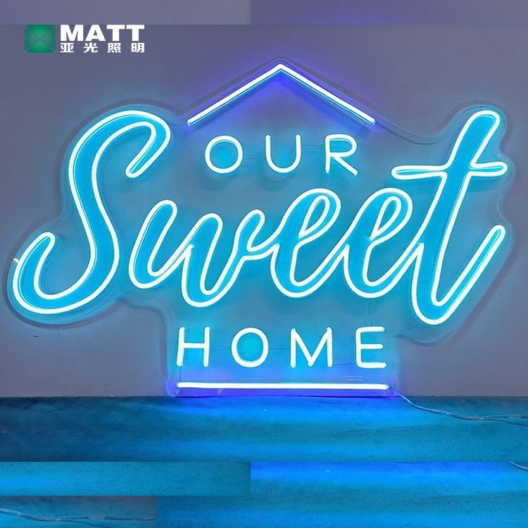 Matt Dropshipping Home Sweet Home Neon Sign Led Neon Light Sign USB Dimmable Neon Lights for Home Bedroom House Decoration