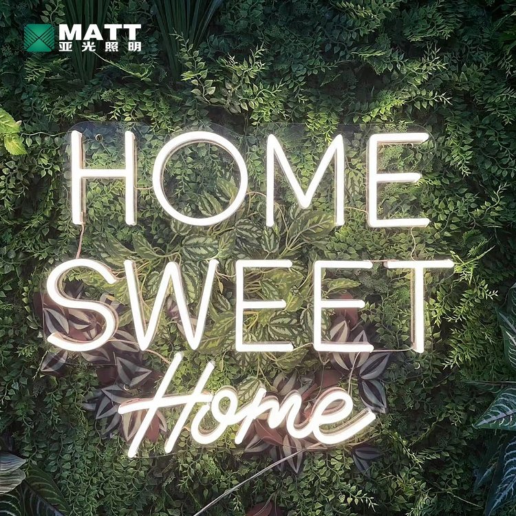 Matt Dropshipping Home Sweet Home Neon Sign Led Neon Light Sign USB Dimmable Neon Lights for Home Bedroom House Decoration