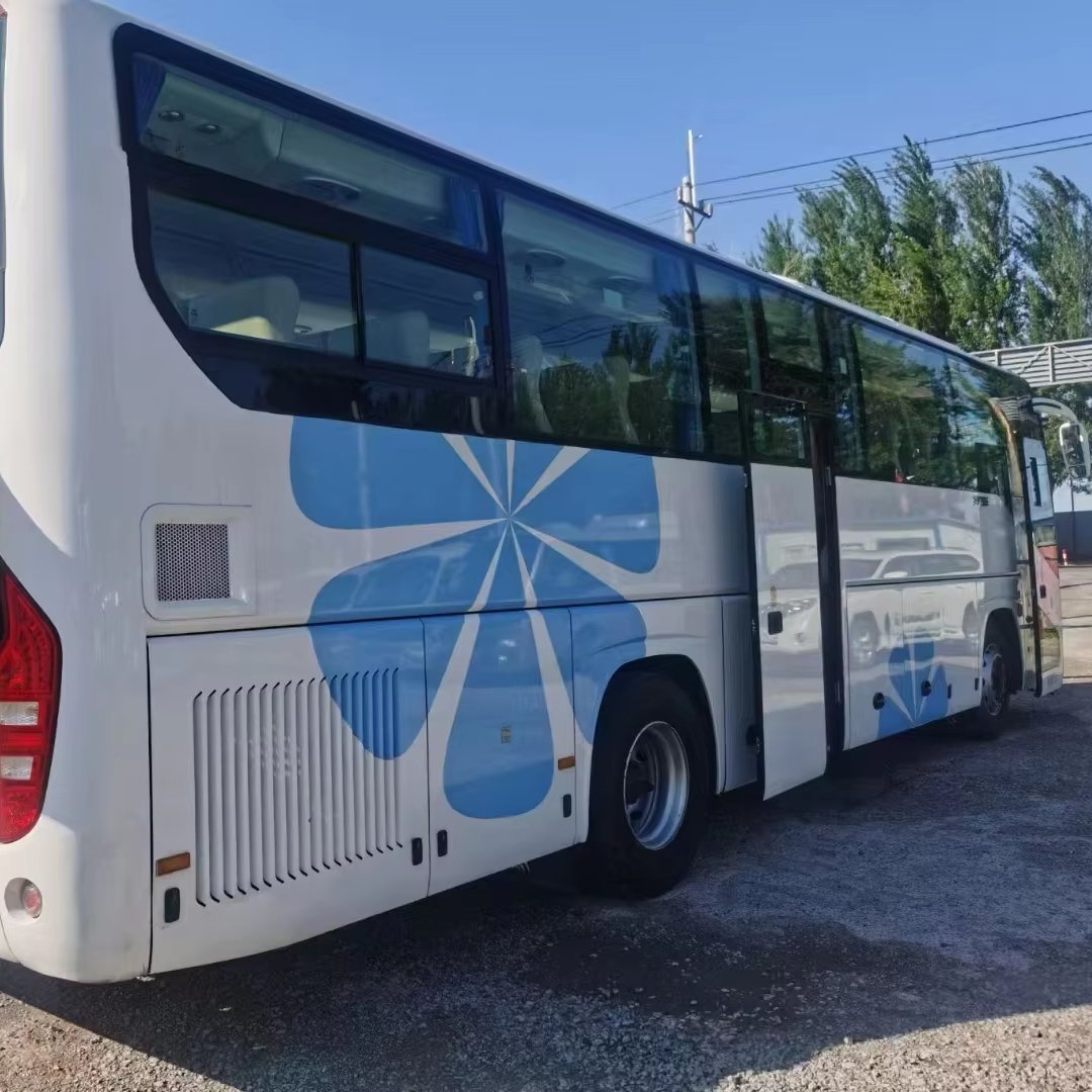 Big China Bus Used ZK6119 Diesel Engine Leafspring Suspension 50 Seats Hiace Make Manual Left Turbo Light Dark Free Shipping