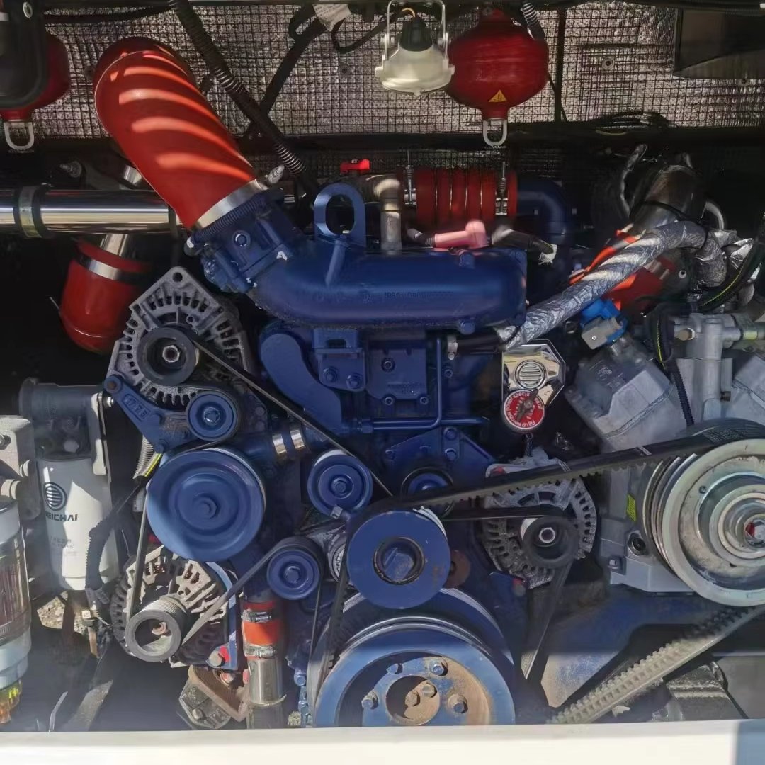 Big China Bus Used ZK6119 Diesel Engine Leafspring Suspension 50 Seats Hiace Make Manual Left Turbo Light Dark Free Shipping